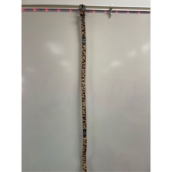 Fossil Leopard Print Leather Belt - Picture 1 of 5